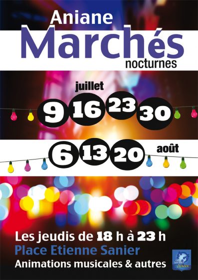 affiches marchés nocturne Aniane 2015